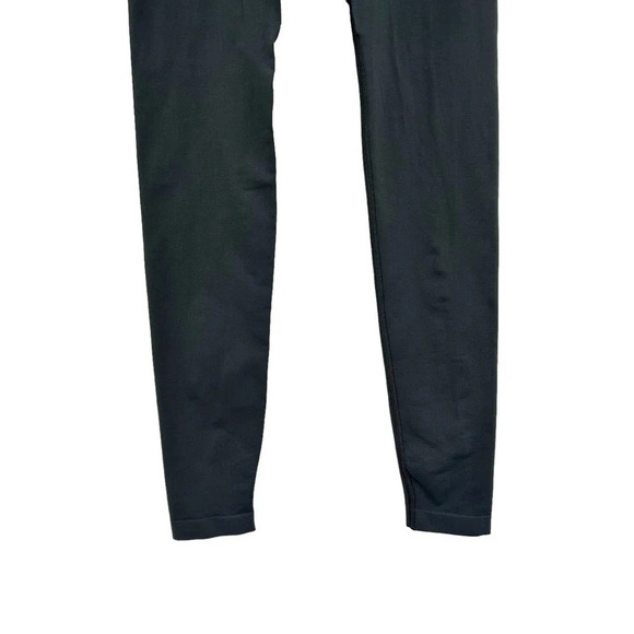 Gymshark Fit Seamless Leggings Gray / Neon Green Waistband Size Medium - Picture 4 of 8